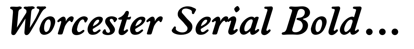Worcester Serial Bold Italic